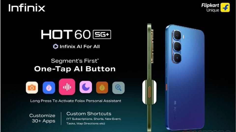 اینفینیکس Hot 60 5G+ با دکمه اختصاصی هوش مصنوعی: هیجان رونمایی هفته آینده