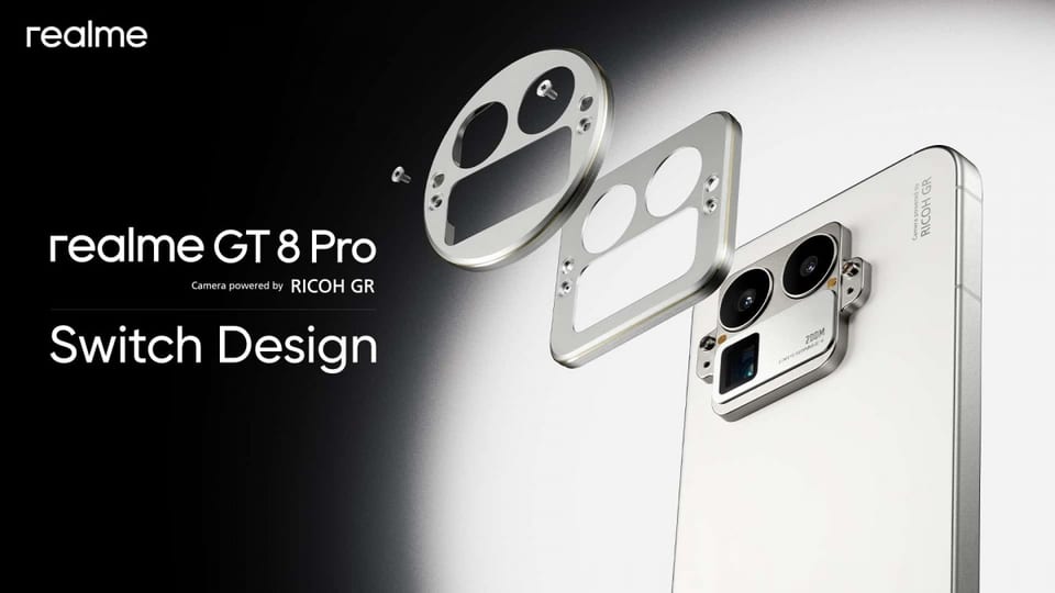 طراحی ریلمی GT 8 Pro لو رفت؛ ماژول دوربین ماژولار شبیه لگو