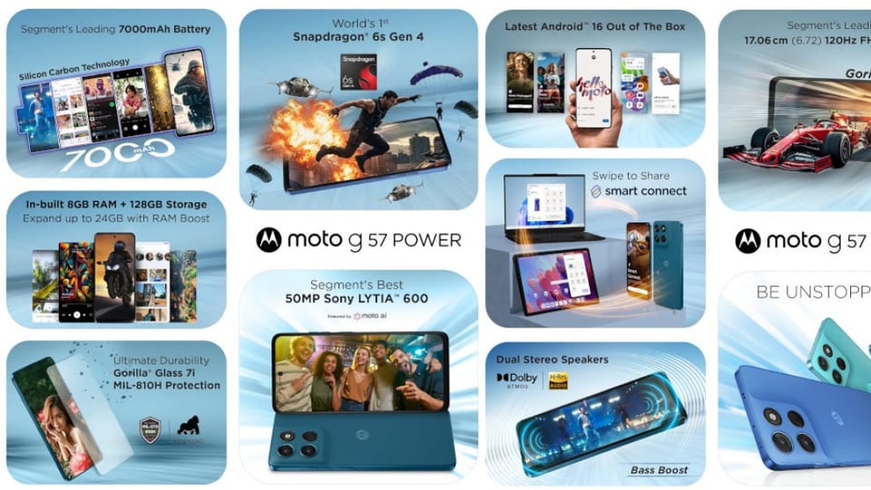 Moto G57 Power موتورولا معرفی شد؛ باتری ۷۰۰۰ میلی‌آمپری و قیمت مناسب
