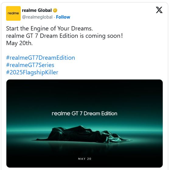 رؤیایی به واقعیت میپیوندد: تاریخ عرضه رسمی Realme GT 7 Dream Edition