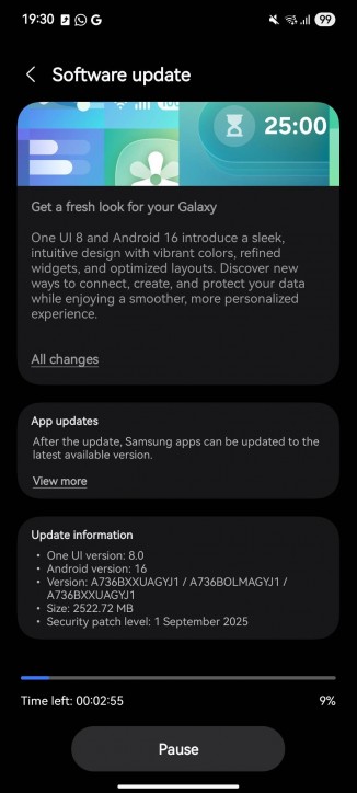 آخرین آپدیت بزرگ برای میانرده محبوب سامسونگ: Galaxy A73 به روز شد