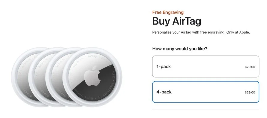اشتباه بزرگ اپل؛ پک ۴ تایی ایرتگ با تخفیف ۷۰٪ فقط ۲۹ دلار فروخته شد